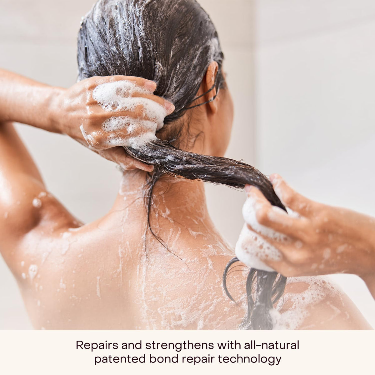 Everist lather in hand demonstrating gentle cleanse and easy activation