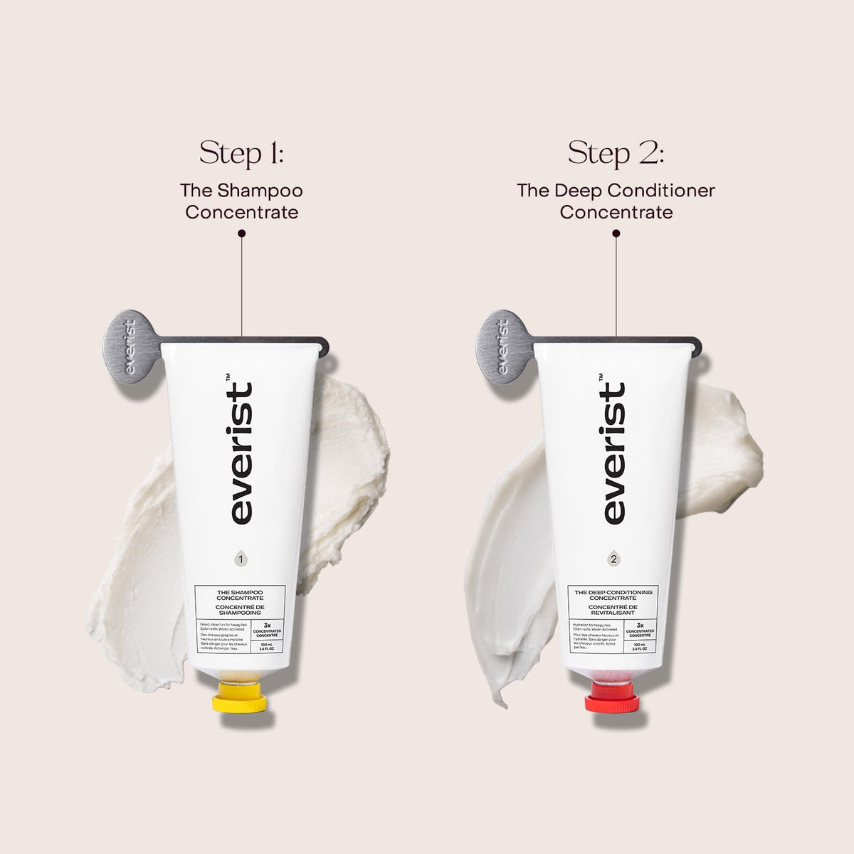 Everist tube on bathroom shelf in lifestyle scene, suggests daily routine integration