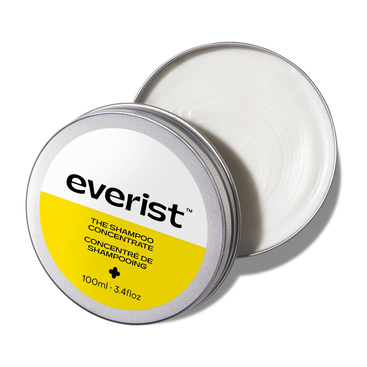 Everist tin front label showing product name and benefit