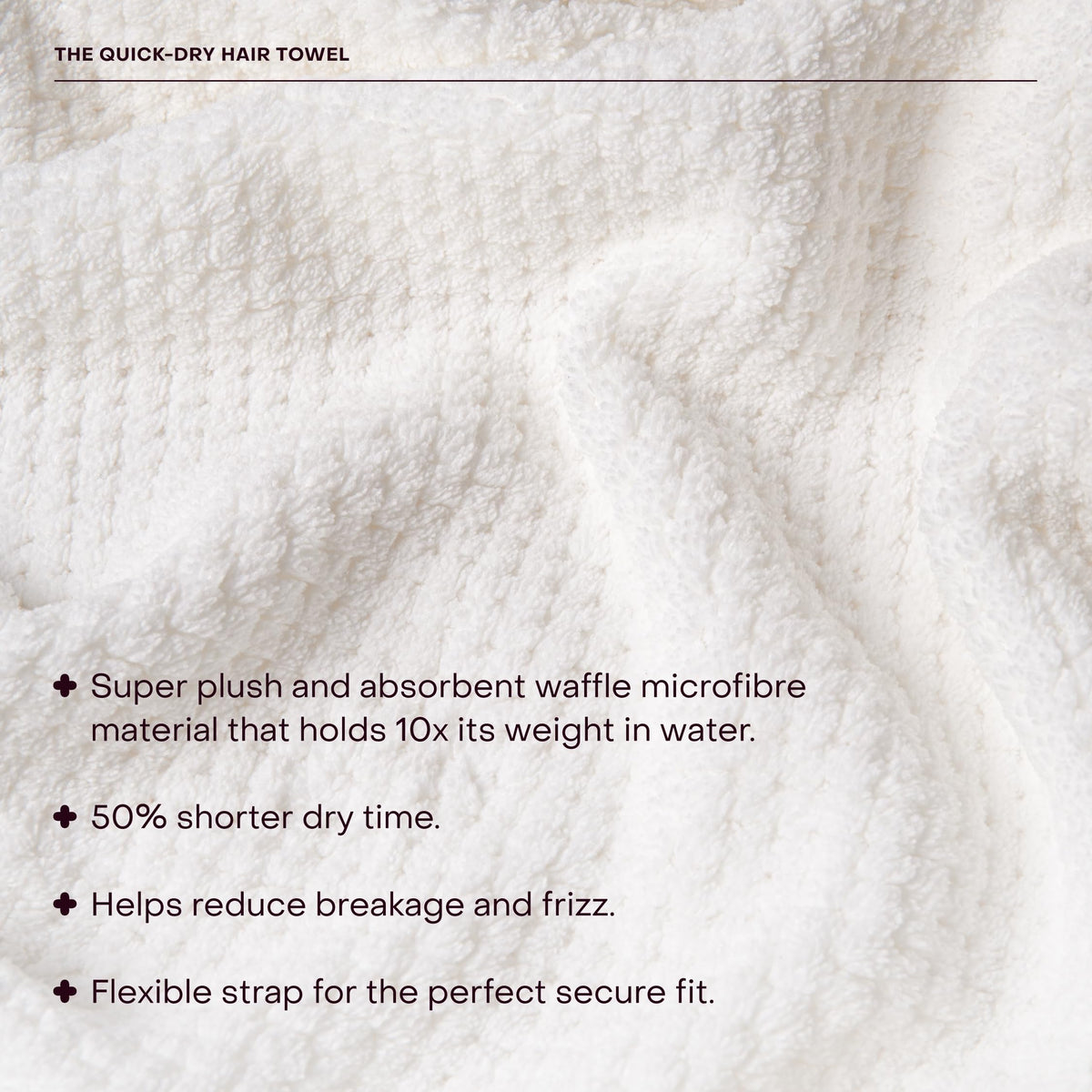 Everist waffle microfiber close-up illustrating gentle, high-absorbency fibers
