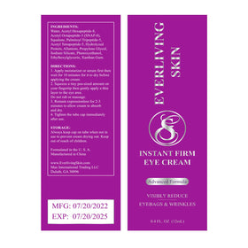 Everliving Skin dried cream under eye ready for powder makeup without flaking