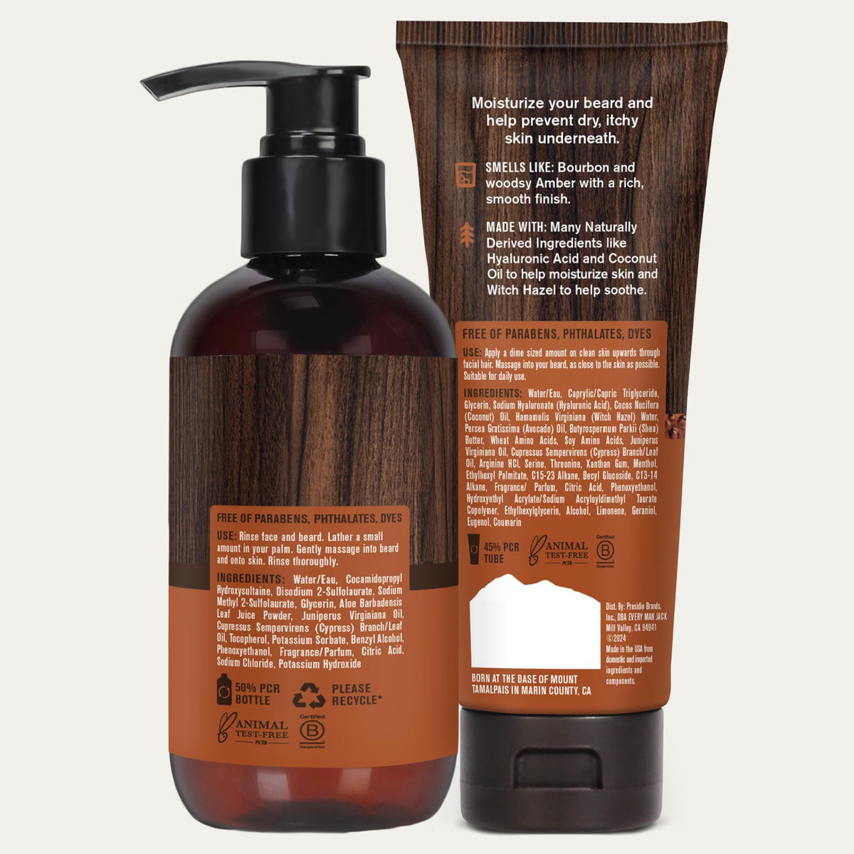 Every Man Jack bearded man applying products showing improved softness and manageability