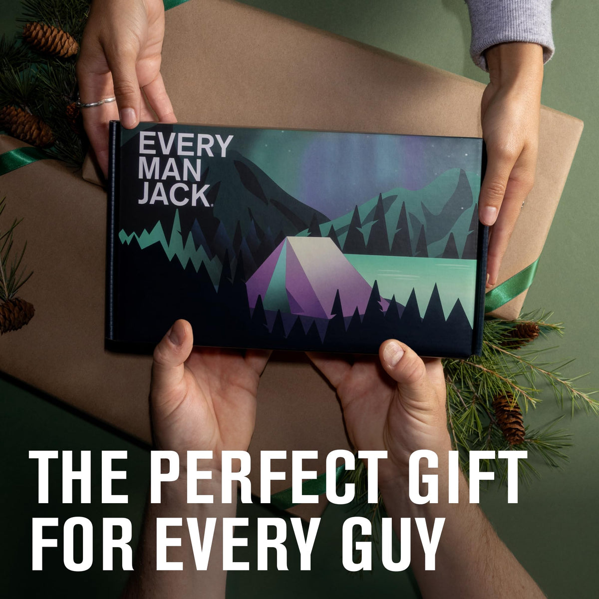 Every Man Jack bottle in hand demonstrating size and easy everyday use benefit