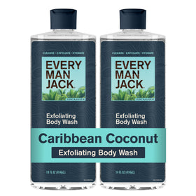 Every Man Jack front packaging showing two bottles and island scent benefit