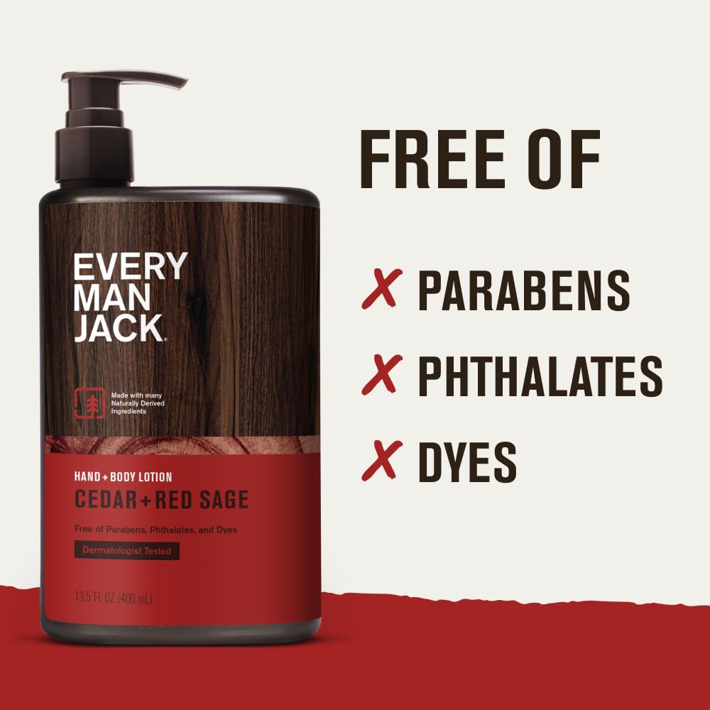 Every Man Jack lotion applied to forearm showing quick absorption and softness