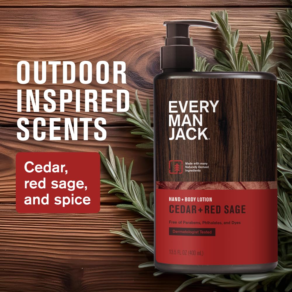 Every Man Jack lotion swatch texture showing fast absorbing, lightweight feel