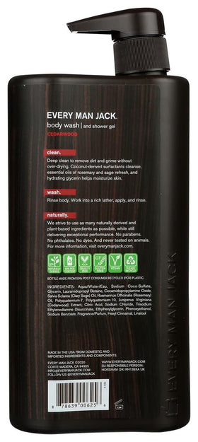 Every Man Jack cedarwood lather in hand demonstrating rich foam and effective cleansing