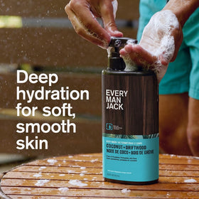 Every Man Jack foamy texture close-up demonstrating gentle lather