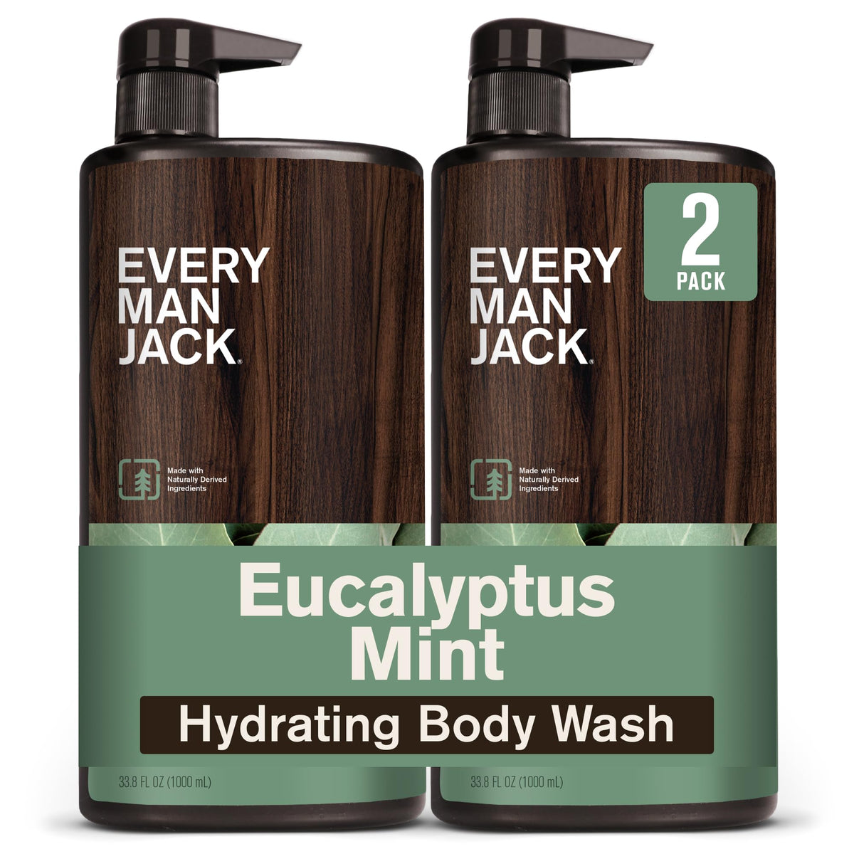 Every Man Jack front packaging showing eucalyptus mint label and benefit