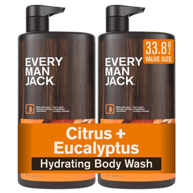 Every Man Jack front packaging showing clean citrus eucalyptus scent and benefit