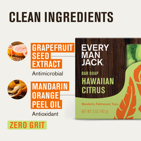 Every Man Jack label and ingredients list indicating natural formulation