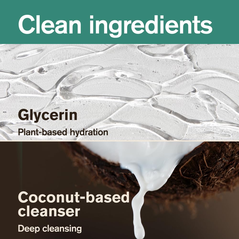 Key ingredients display coconut-derived surfactants and glycerin by Every Man Jack