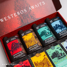 Every Man Jack King’s Landing bottle label visible with refined warm scent benefit