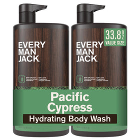 every man jack front packaging showing bottle and label, highlights fresh scent