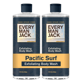 Every Man Jack bottle front packaging showing Pacific Surf benefits