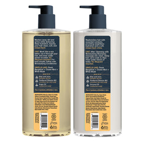 Every Man Jack duo on a bathroom shelf lifestyle shot showing fresh grooming routine