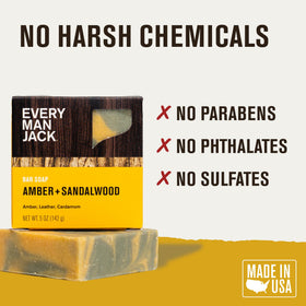 Every Man Jack bar in hand to show actual size and easy grip for practical use