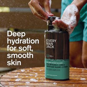 Creamy lather texture from Every Man Jack offering thorough cleansing without dryness
