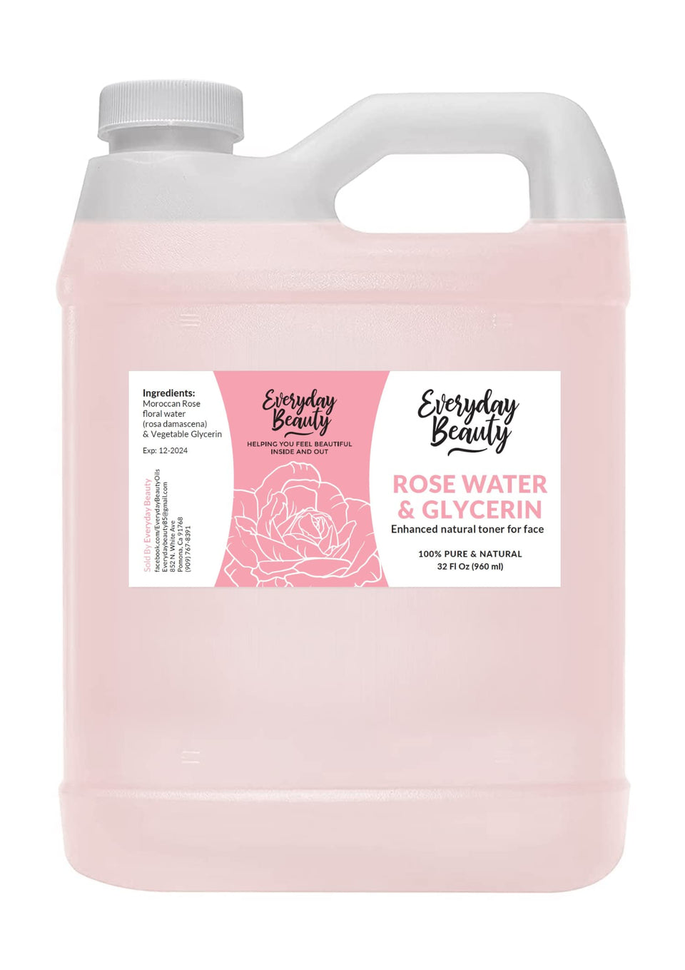 Everyday Beauty front bottle view showing label and 32oz size for value