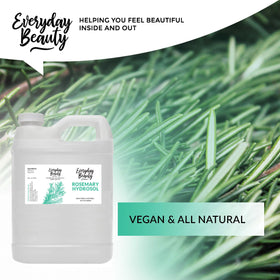 Everyday Beauty 32oz bottle beside a water glass to show generous size benefit