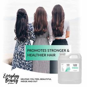 Everyday Beauty bottle staged on bathroom shelf for daily routine uplift and convenience