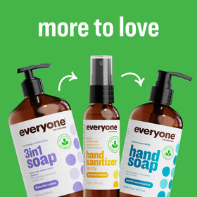 everyone bottle next to hand for size scale emphasizing large 32 ounce value