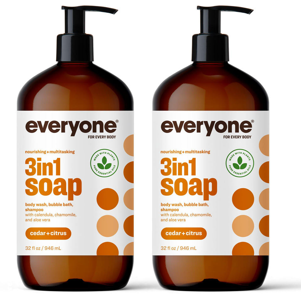 everyone cedar and citrus front label showing scent and pack details
