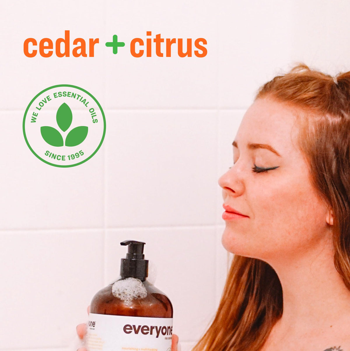 everyone cedar and citrus foamy texture demonstrating gentle lather
