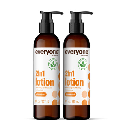 Everyone citrus and mint front packaging showing two 8 oz bottles and clear labeling for quick hydration