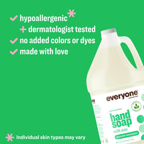 everyone close-up label with ingredients and verification badges