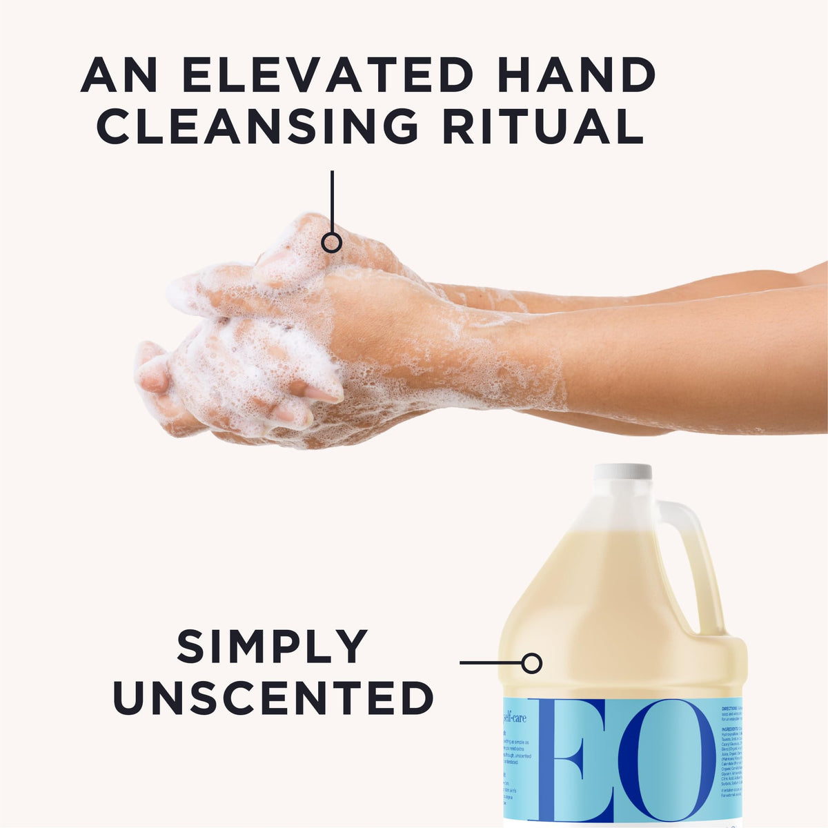 Everyone EO bottle recycled-plastic mark emphasizing eco benefit