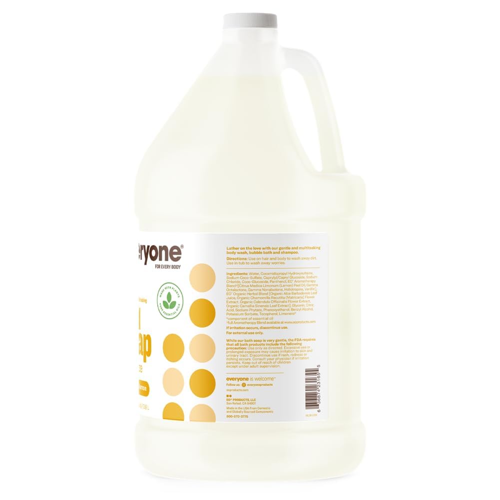 everyone close-up label with ingredients and benefits for transparency