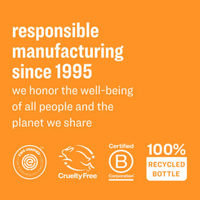 everyone ingredients label displaying organic botanicals and clean promise