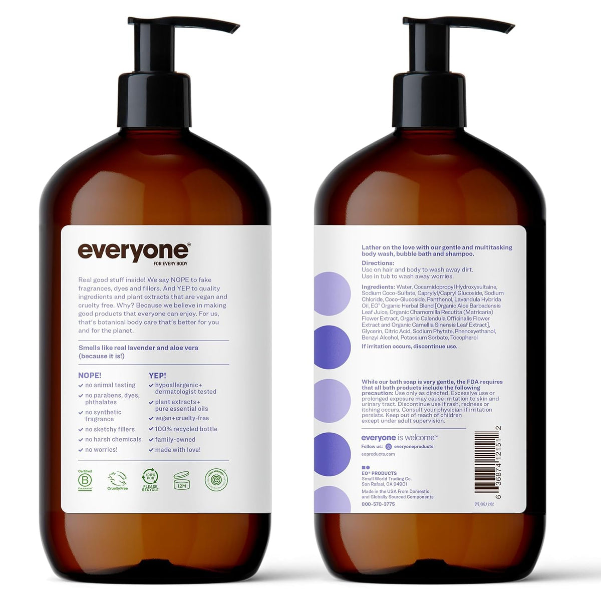 everyone for every body pump and label detail highlighting clear ingredients and easy dispensing