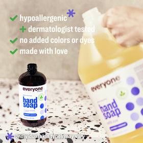 everyone lavender coconut label close-up highlighting ingredients and clean formulation benefit