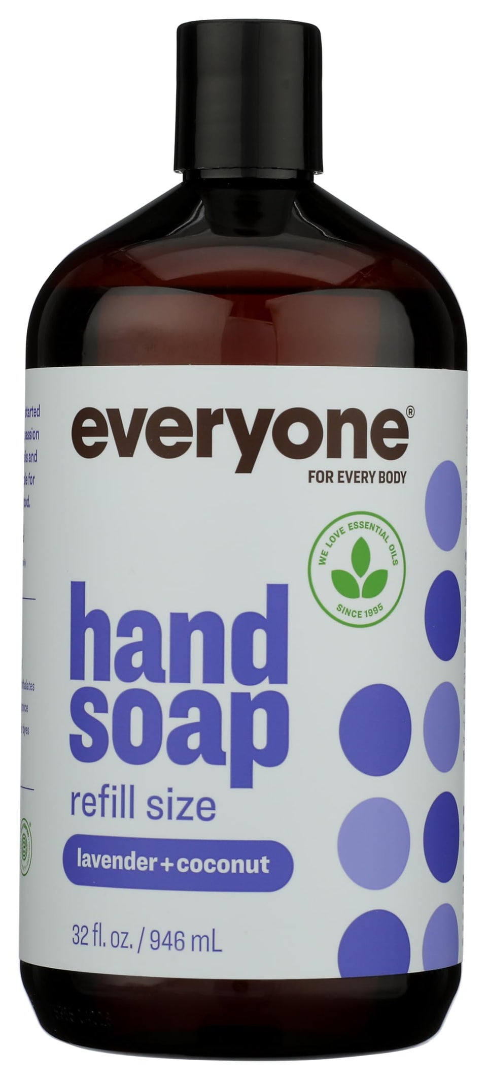 Everyone refill front pouch showing label and scent, highlights eco-friendly refill benefit