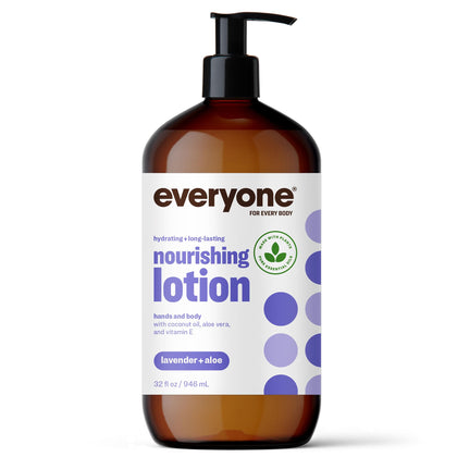 everyone front packaging showing bottle and lavender scent benefits