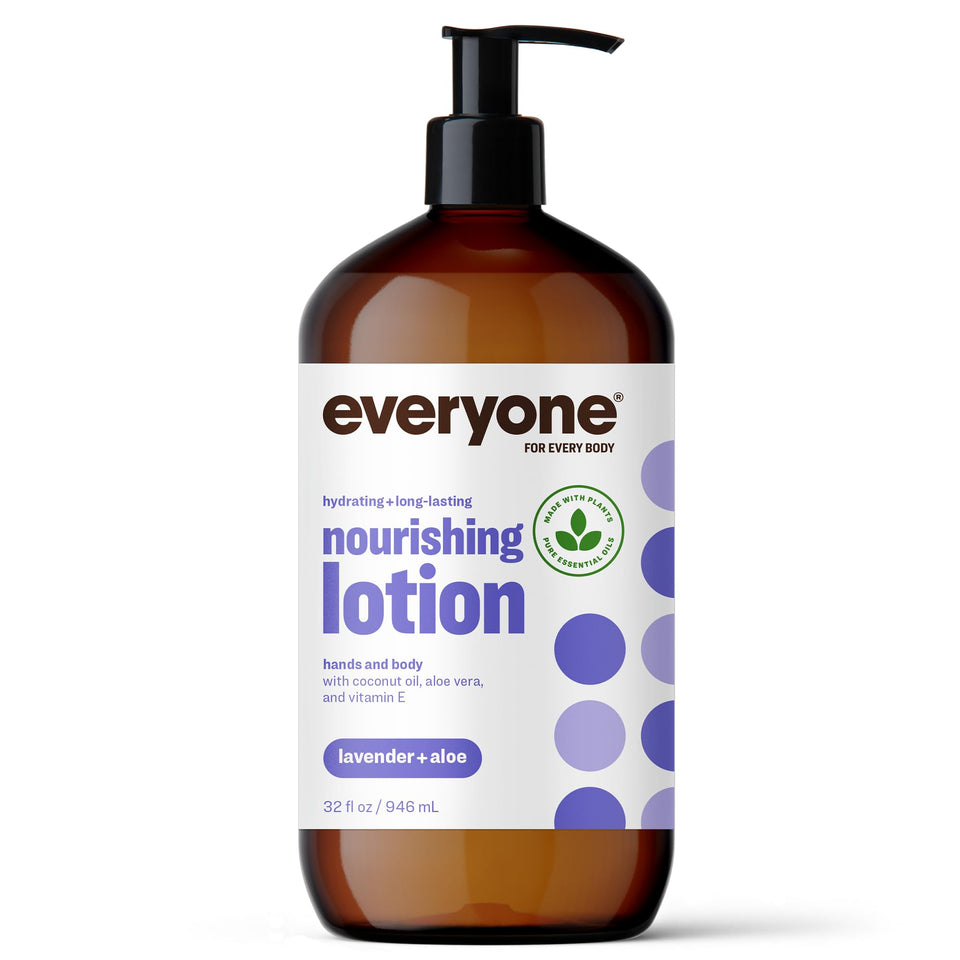 everyone front packaging showing bottle and lavender scent benefits