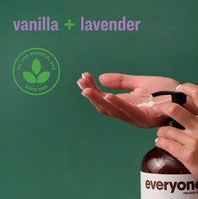 everyone lotion texture on palm showing quick absorption and hydration