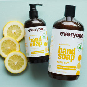 everyone for every body bathroom lifestyle with soap on counter showing aesthetic and low-waste benefit