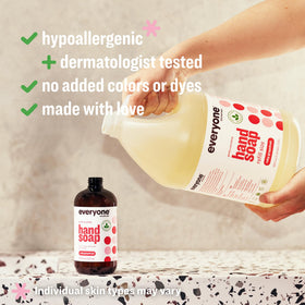 everyone label close-up displaying ingredients and EWG verification benefit
