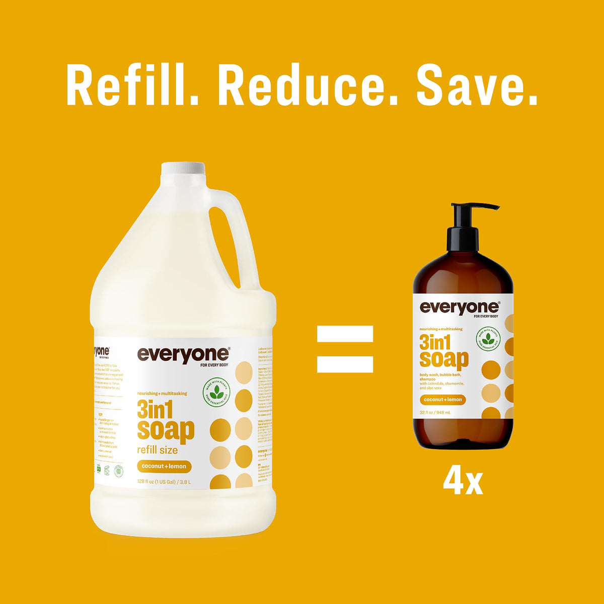 everyone shampoo in wet hair showing gentle cleansing benefit