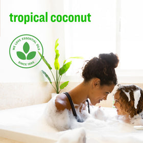 everyone creamy foam on a child's hand demonstrating gentle lather and effective cleanse