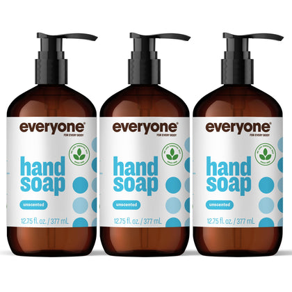 everyone for every body front packaging showing three pump bottles and scent-free benefit