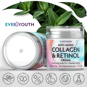 Concept before-and-after skin visual illustrating smoother, firmer benefit
