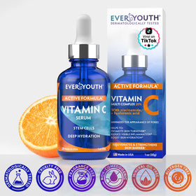 EVERYOUTH stem cell graphic close-up emphasizing renewal-focused ingredients and firmness benefit