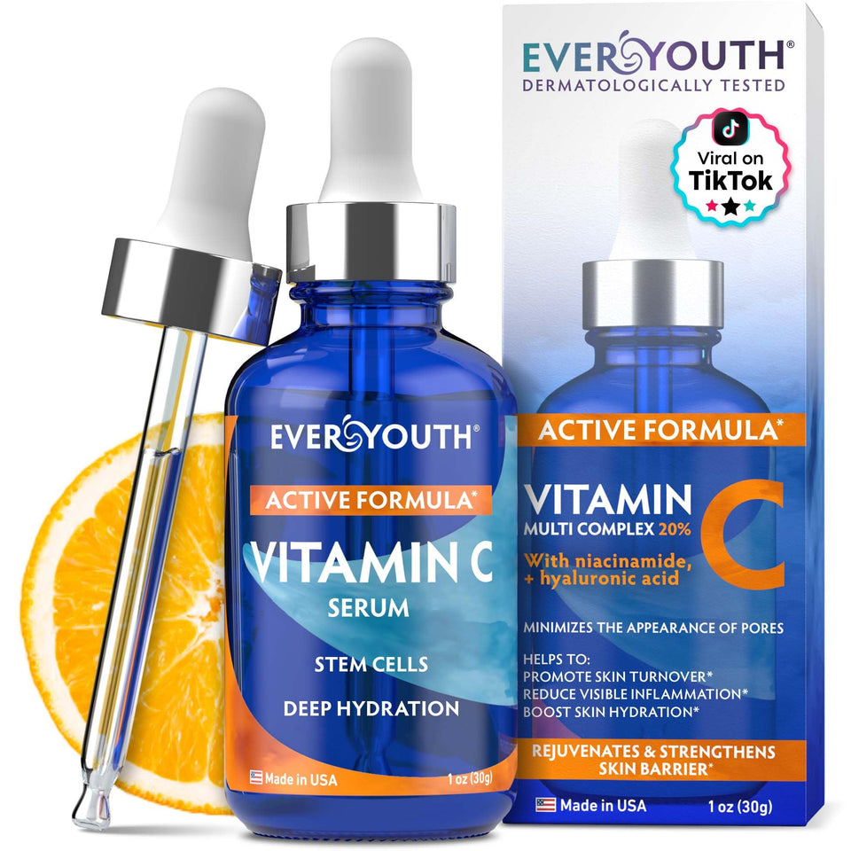 EVERYOUTH front packaging showing bottle and label for clear identification and trust