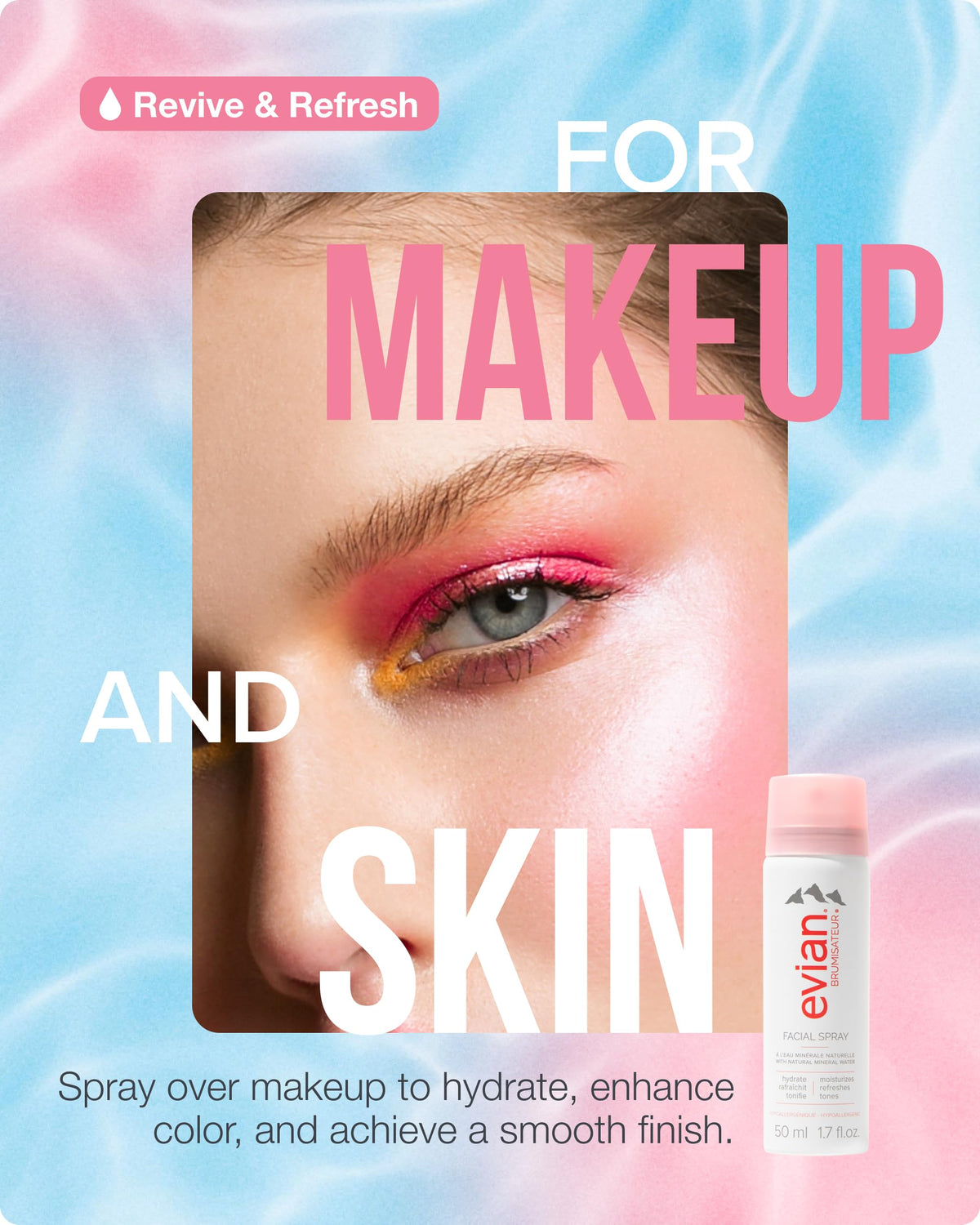 BRUMISATEUR Evian held in hand to show compact travel-friendly size benefit