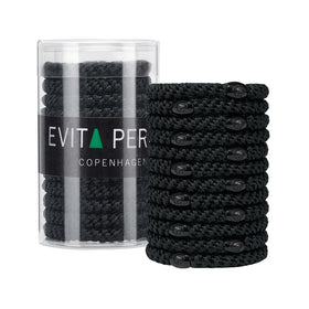 EVITA PERONI front packaging showing 12 hair ties and brand identity