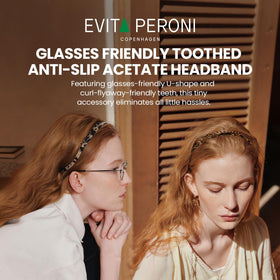 EVITA PERONI side profile highlighting ergonomic U-shaped no-pressure design